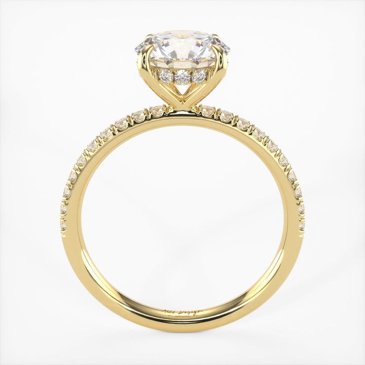 AGI Design Abby Round Lab Created Diamond Engagement Ring