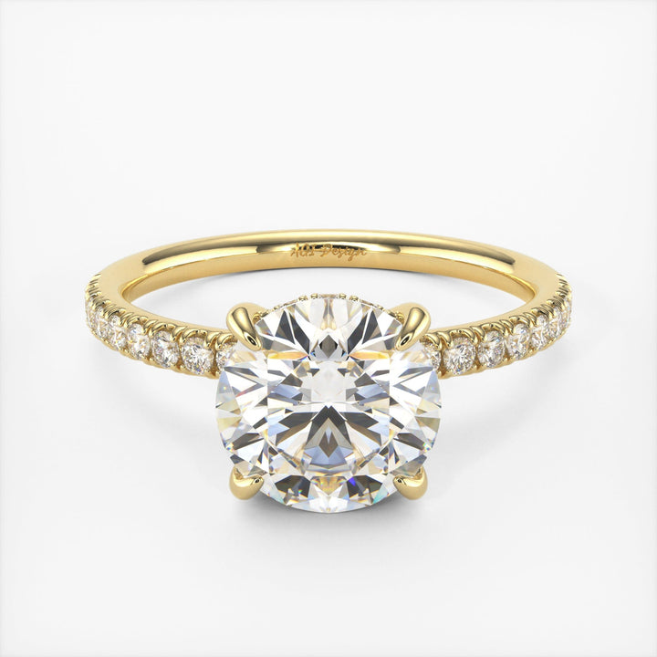 AGI Design Abby Round Lab Created Diamond Engagement Ring