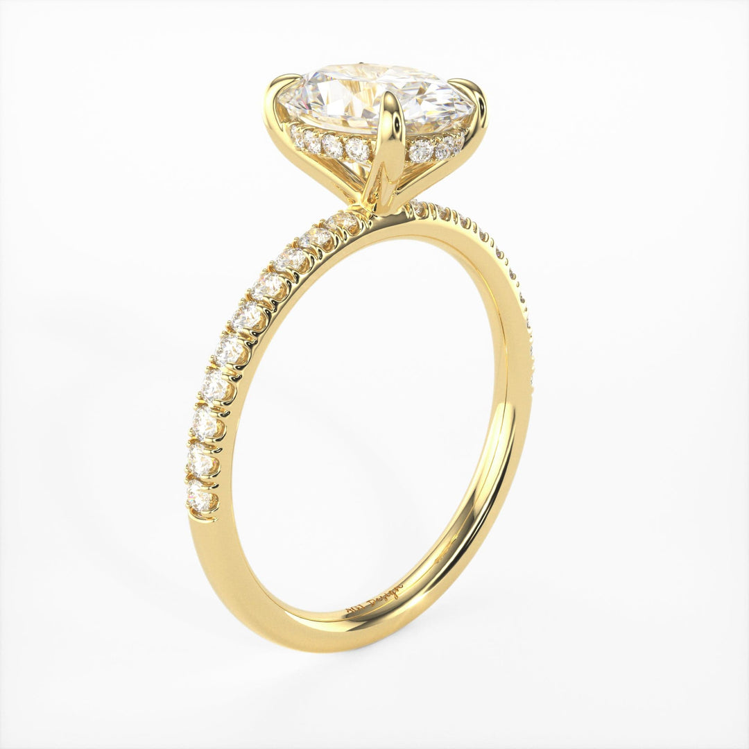 AGI Design Abigail Oval Lab Created Diamond Engagement Ring