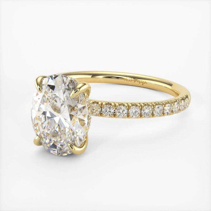 AGI Design Abigail Oval Lab Created Diamond Engagement Ring