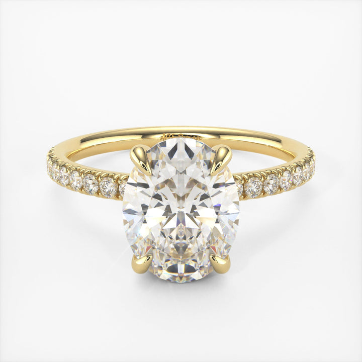 AGI Design Abigail Oval Lab Created Diamond Engagement Ring