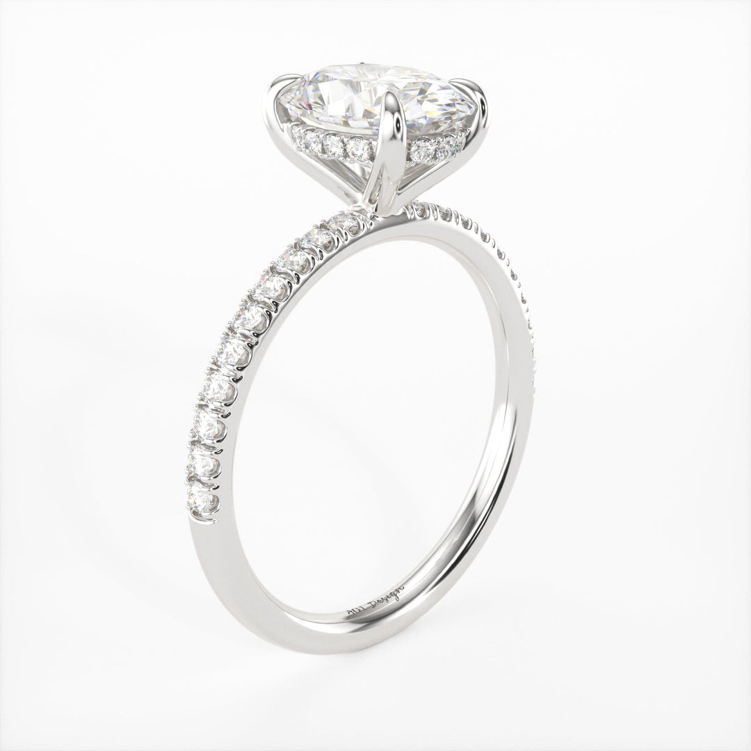 AGI Design Abigail Oval Lab Created Diamond Engagement Ring