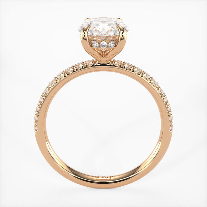 AGI Design Abigail Oval Lab Created Diamond Engagement Ring