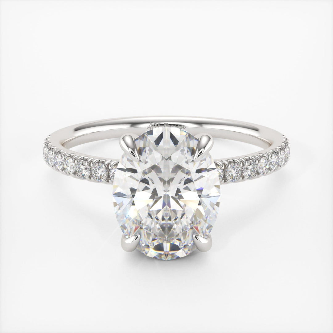 AGI Design Abigail Oval Lab Created Diamond Engagement Ring
