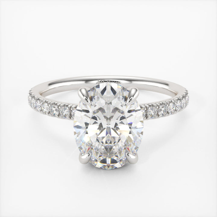 AGI Design Abigail Oval Lab Created Diamond Engagement Ring