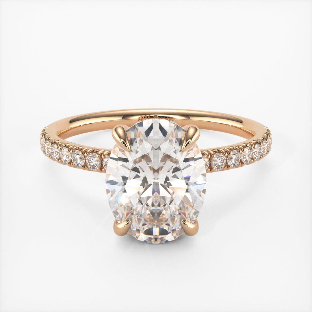 AGI Design Abigail Oval Lab Created Diamond Engagement Ring