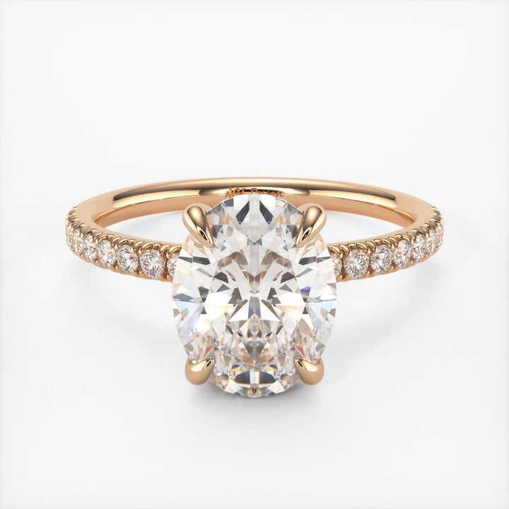 AGI Design Abigail Oval Lab Created Diamond Engagement Ring