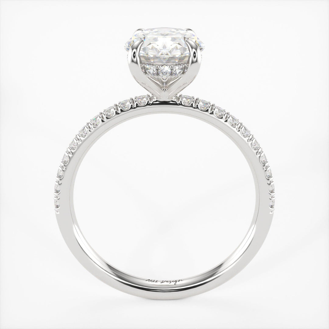 AGI Design Abigail Oval Lab Created Diamond Engagement Ring