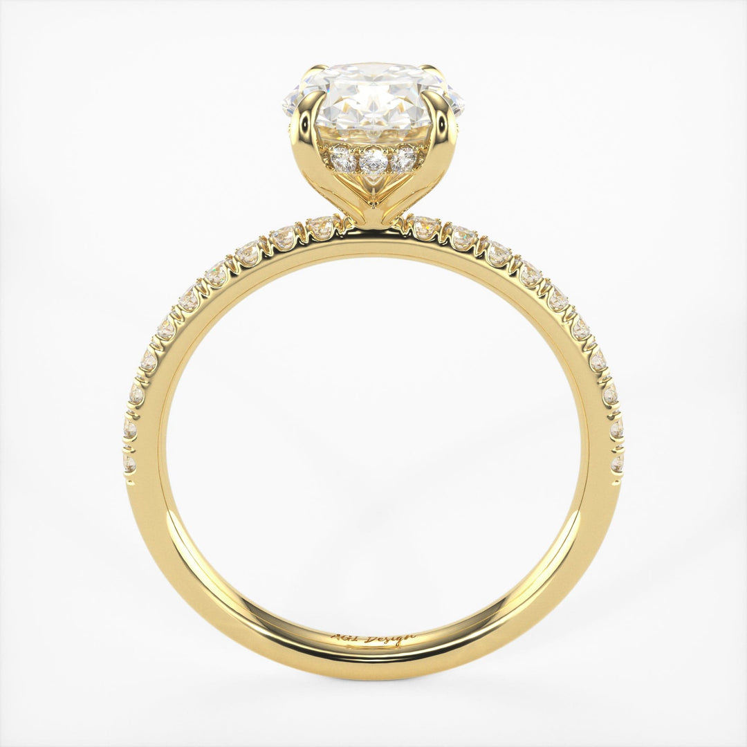 AGI Design Abigail Oval Lab Created Diamond Engagement Ring