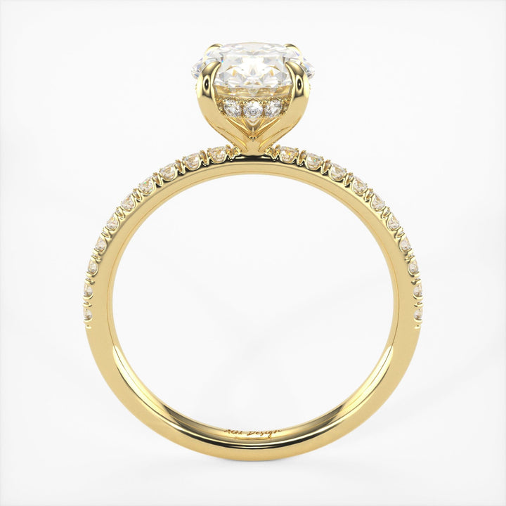 AGI Design Abigail Oval Lab Created Diamond Engagement Ring