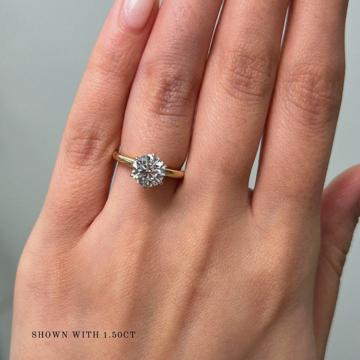 AGI Design Alexa Round Lab Created Diamond Engagement Ring