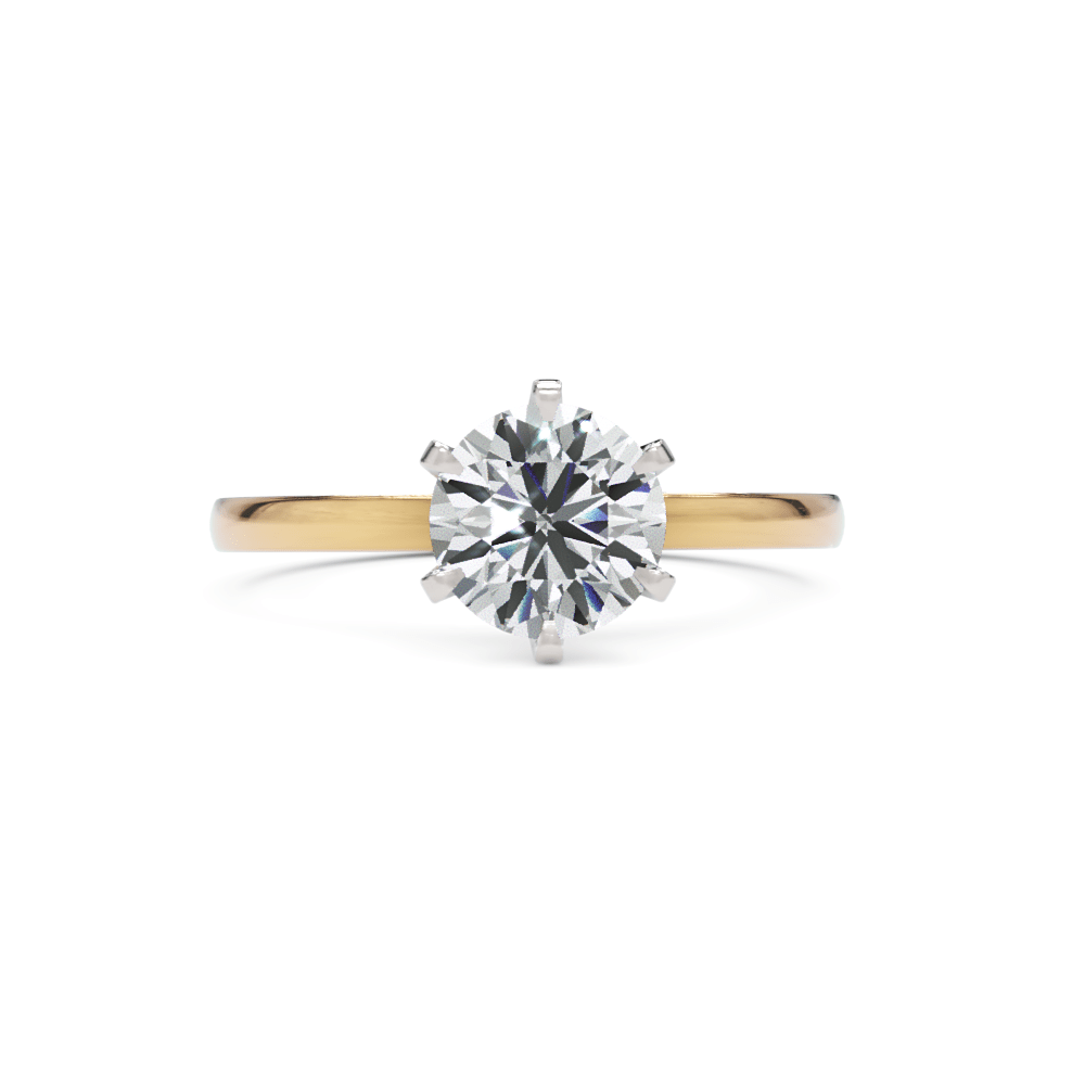AGI Design Alexa Round Lab Created Diamond Engagement Ring