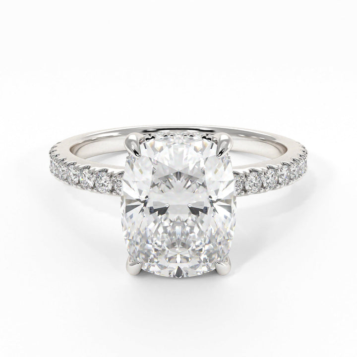 AGI Design Alexandra Elongated Cushion Cut Lab Created Diamond Engagement Ring