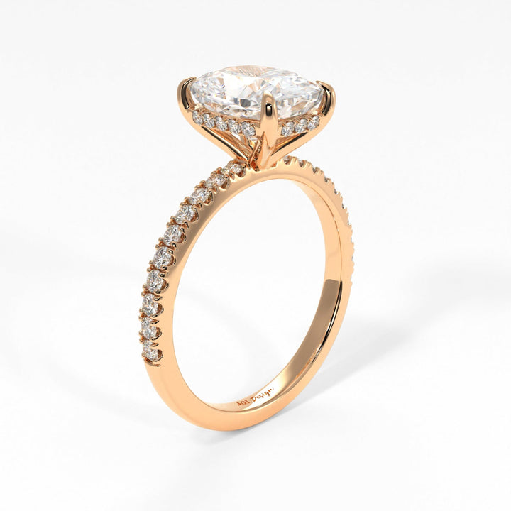 AGI Design Alexandra Elongated Cushion Cut Lab Created Diamond Engagement Ring