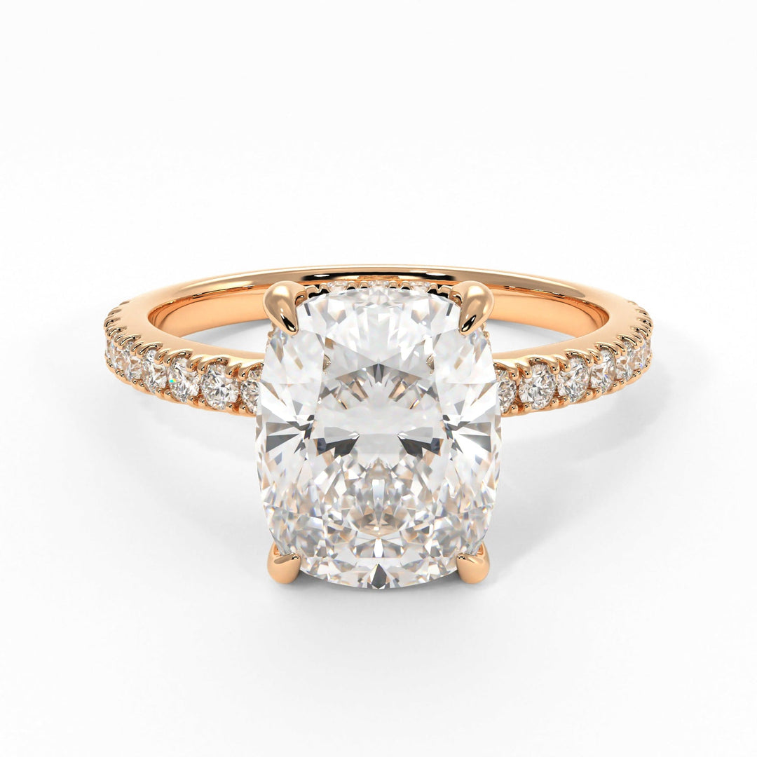 AGI Design Alexandra Elongated Cushion Cut Lab Created Diamond Engagement Ring