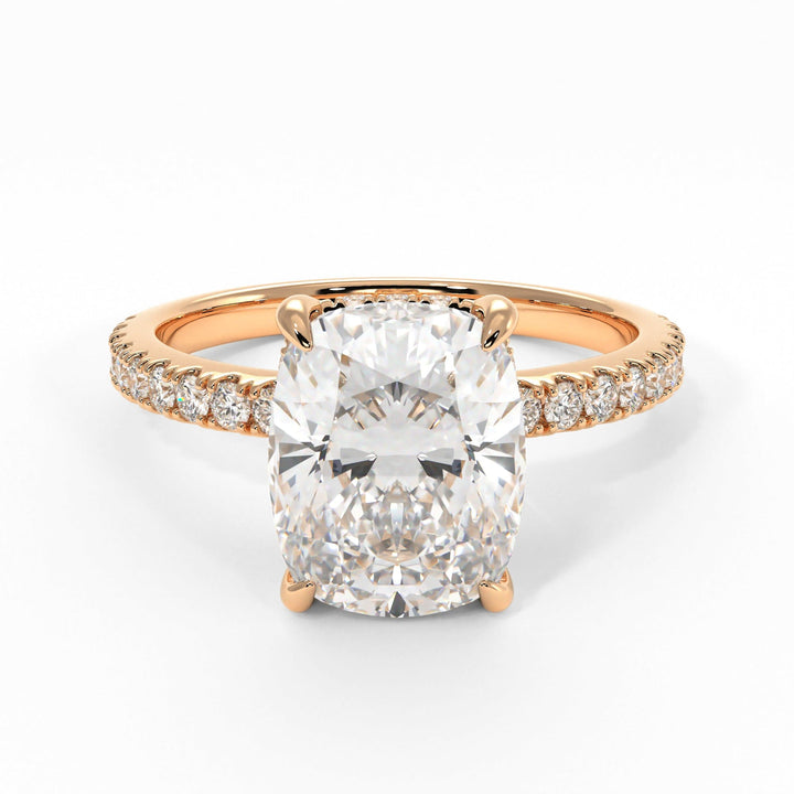 AGI Design Alexandra Elongated Cushion Cut Lab Created Diamond Engagement Ring