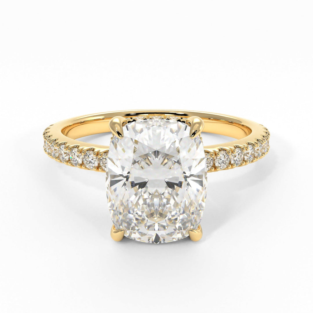 AGI Design Alexandra Elongated Cushion Cut Lab Created Diamond Engagement Ring