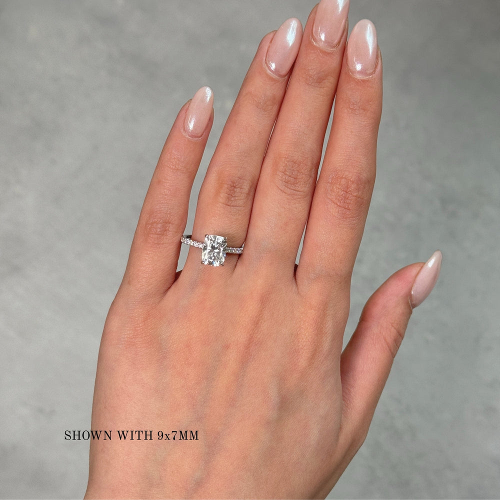 AGIDesignShop Alexandra Elongated Cushion Moissanite  Engagement Ring