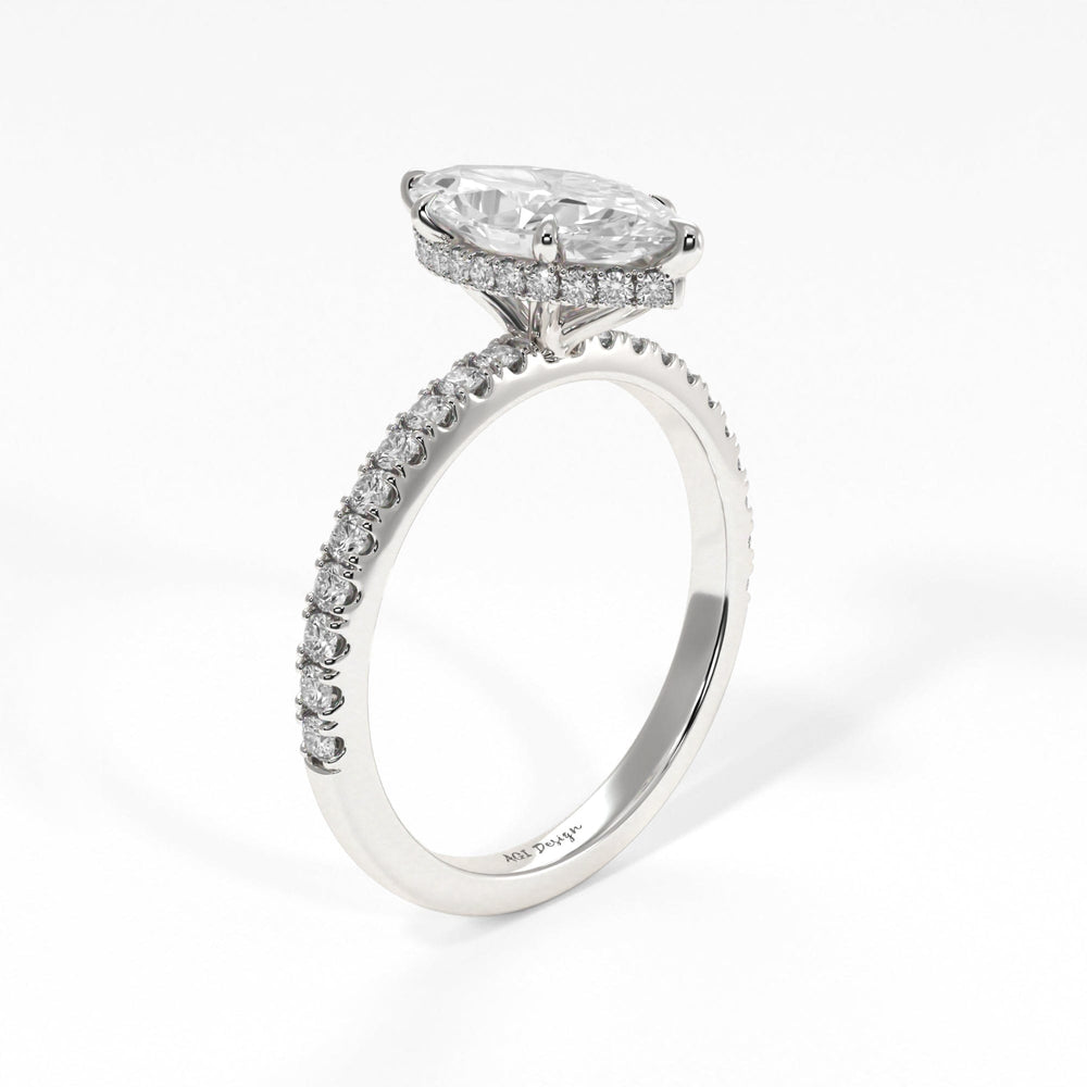 AGI Design Alexandra Marquise Lab Created Diamond Engagement Ring