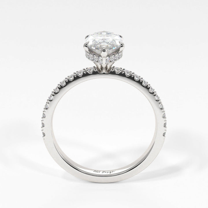 AGI Design Alexandra Marquise Lab Created Diamond Engagement Ring