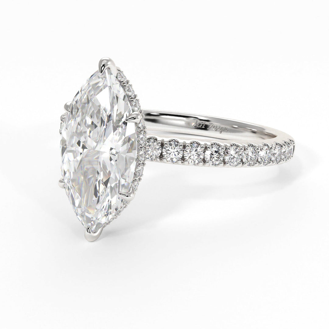 AGI Design Alexandra Marquise Lab Created Diamond Engagement Ring