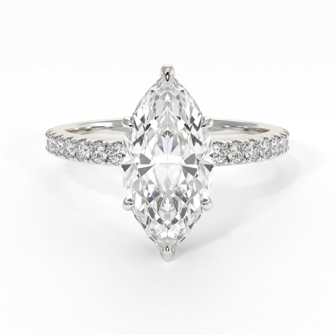AGI Design Alexandra Marquise Lab Created Diamond Engagement Ring