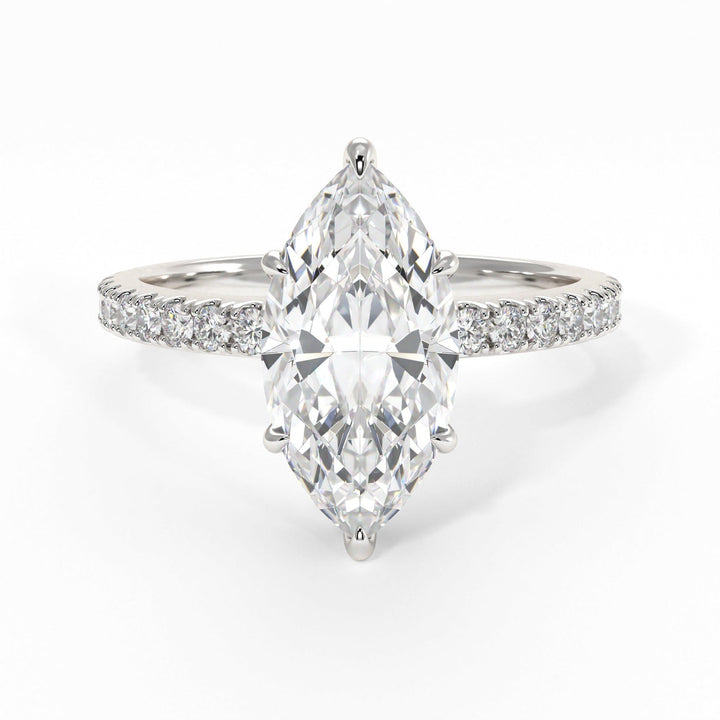 AGI Design Alexandra Marquise Lab Created Diamond Engagement Ring