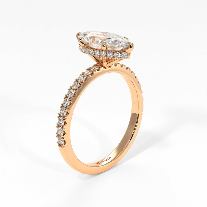 AGI Design Alexandra Marquise Lab Created Diamond Engagement Ring