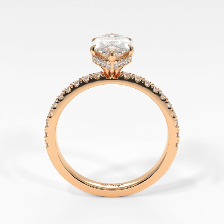 AGI Design Alexandra Marquise Lab Created Diamond Engagement Ring