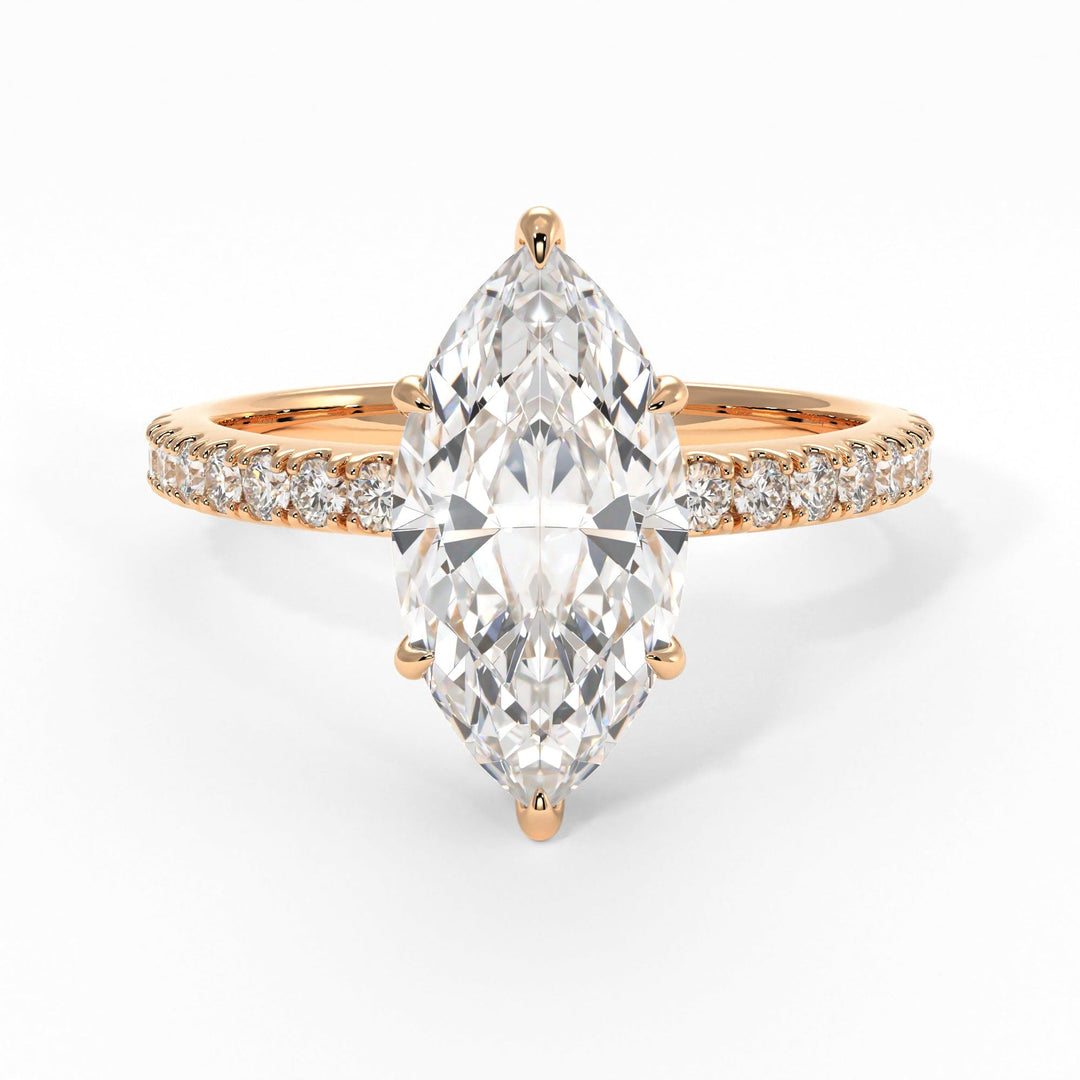 AGI Design Alexandra Marquise Lab Created Diamond Engagement Ring