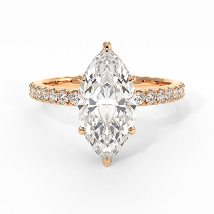 AGI Design Alexandra Marquise Lab Created Diamond Engagement Ring