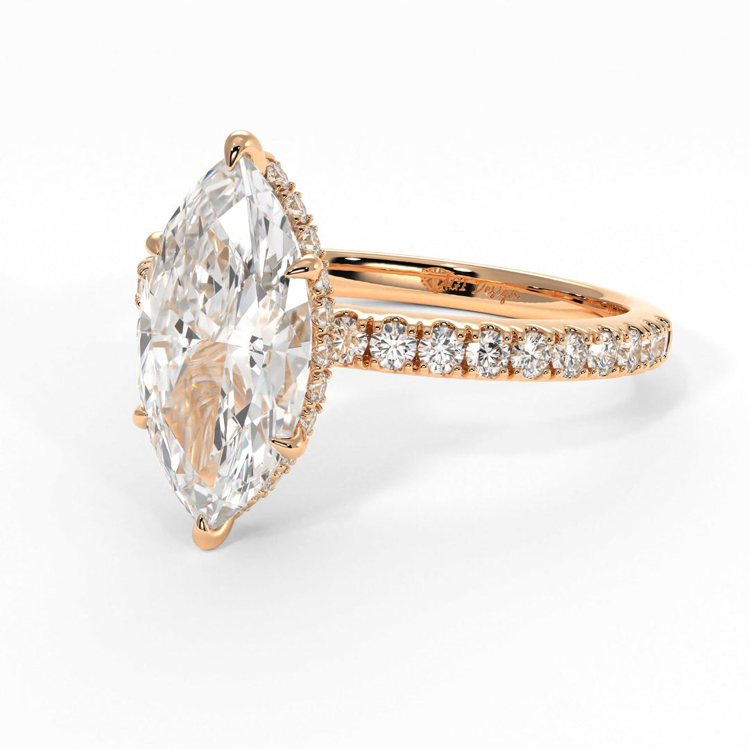 AGI Design Alexandra Marquise Lab Created Diamond Engagement Ring