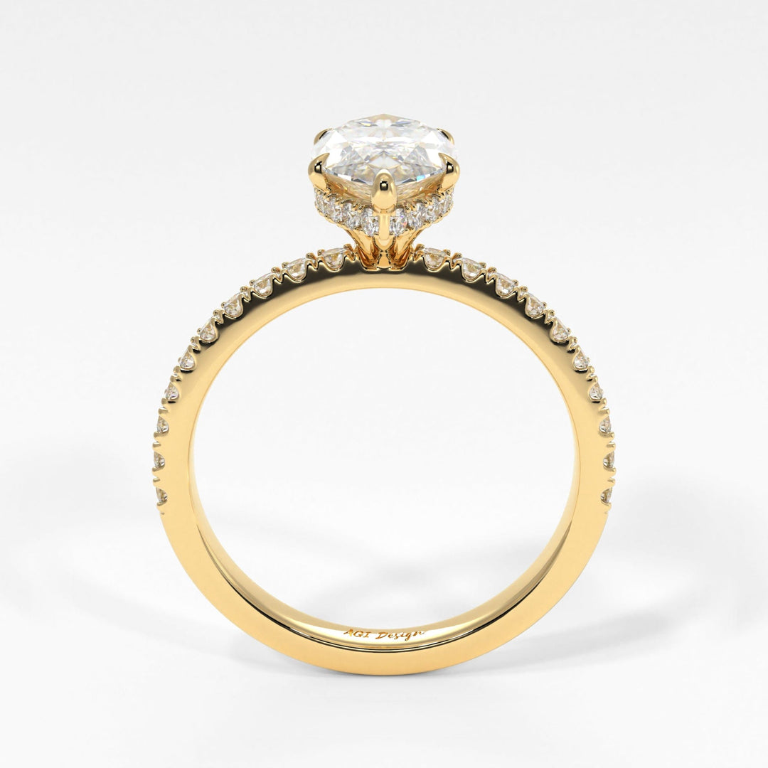 AGI Design Alexandra Marquise Lab Created Diamond Engagement Ring
