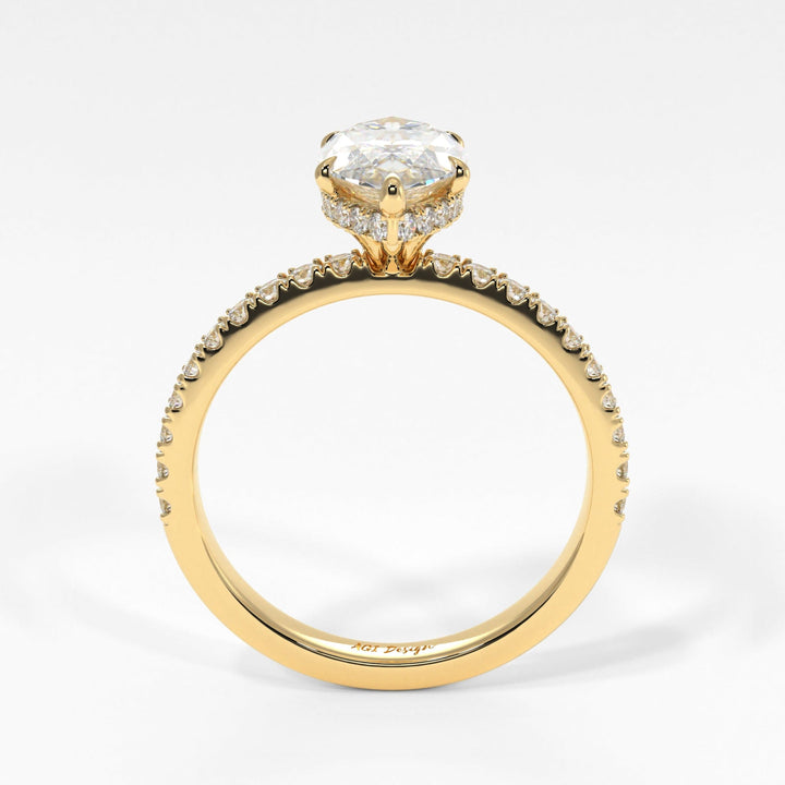 AGI Design Alexandra Marquise Lab Created Diamond Engagement Ring