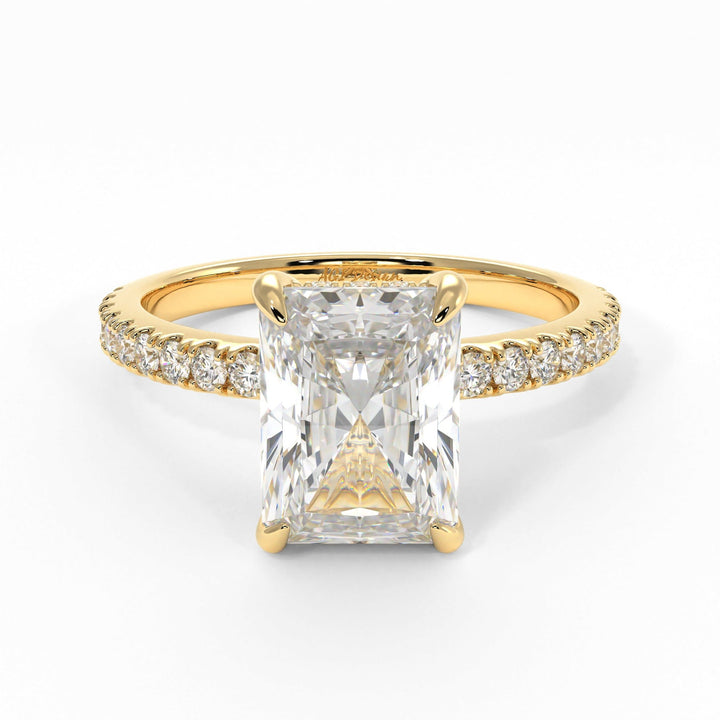 AGI Design Alexandra Radiant/Emerald Lab Created Diamond Engagement Ring