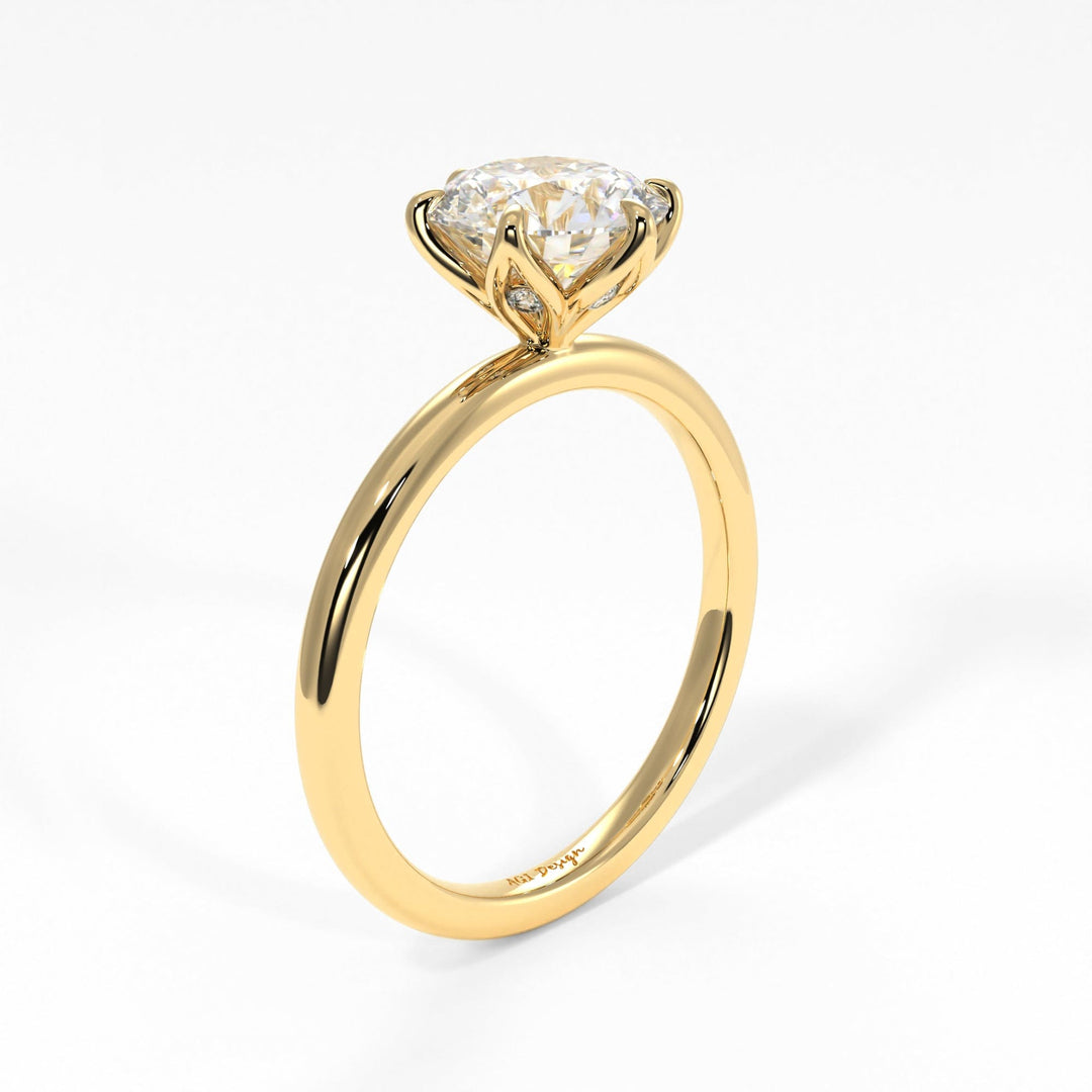 AGI Design Alyssa Round Lab Created Diamond Engagement Ring