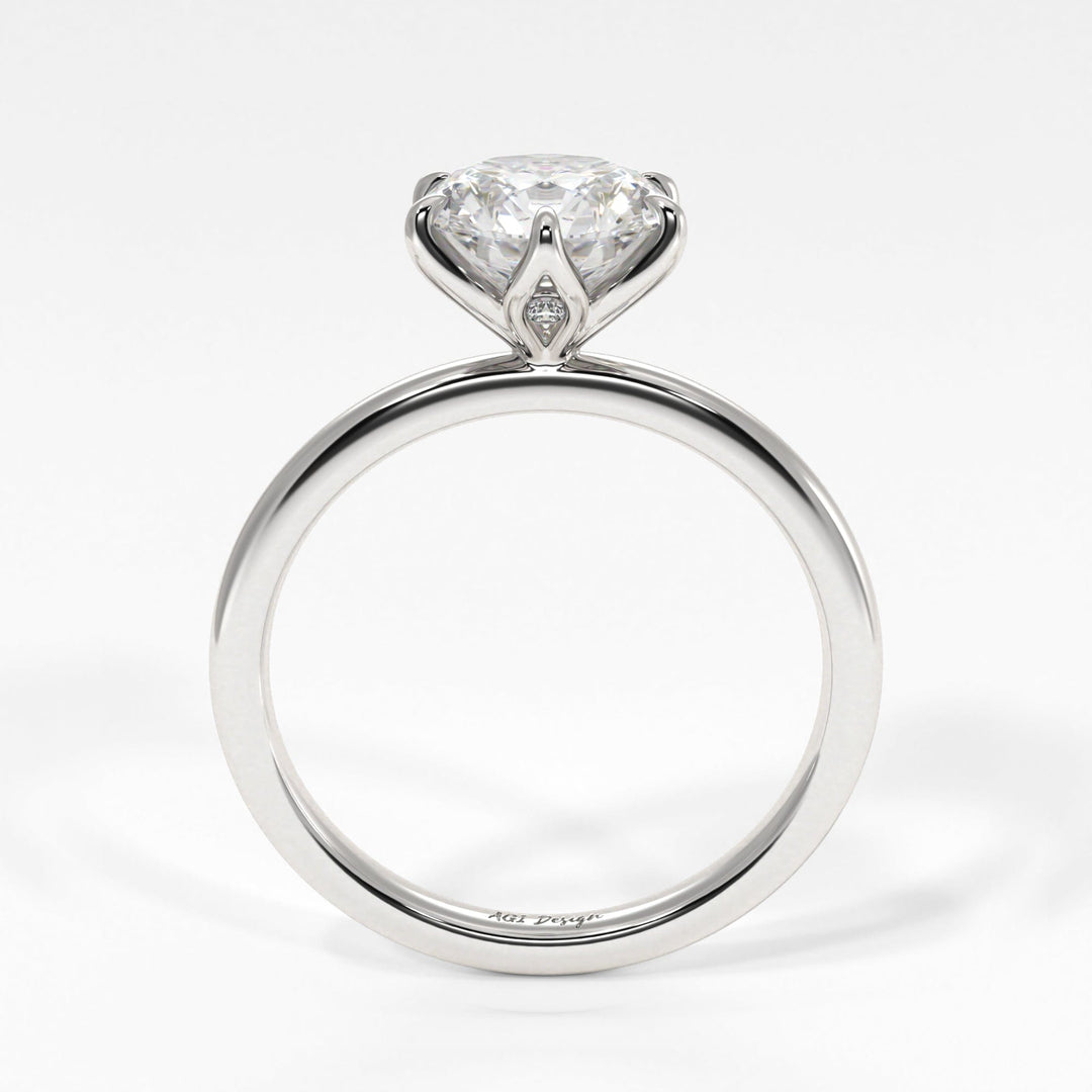 AGI Design Alyssa Round Lab Created Diamond Engagement Ring