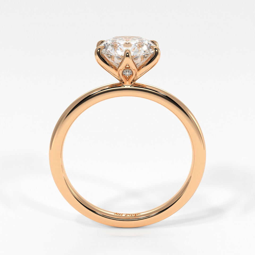 AGI Design Alyssa Round Lab Created Diamond Engagement Ring