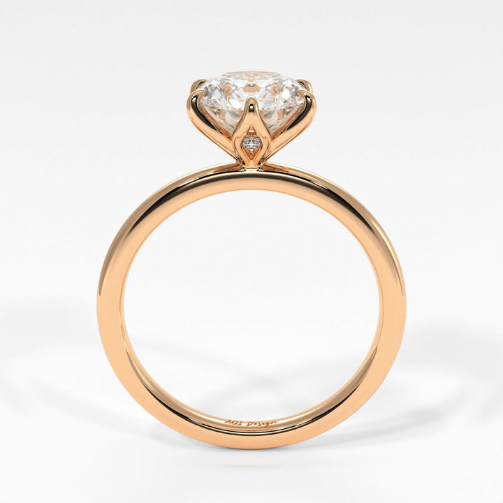 AGI Design Alyssa Round Lab Created Diamond Engagement Ring