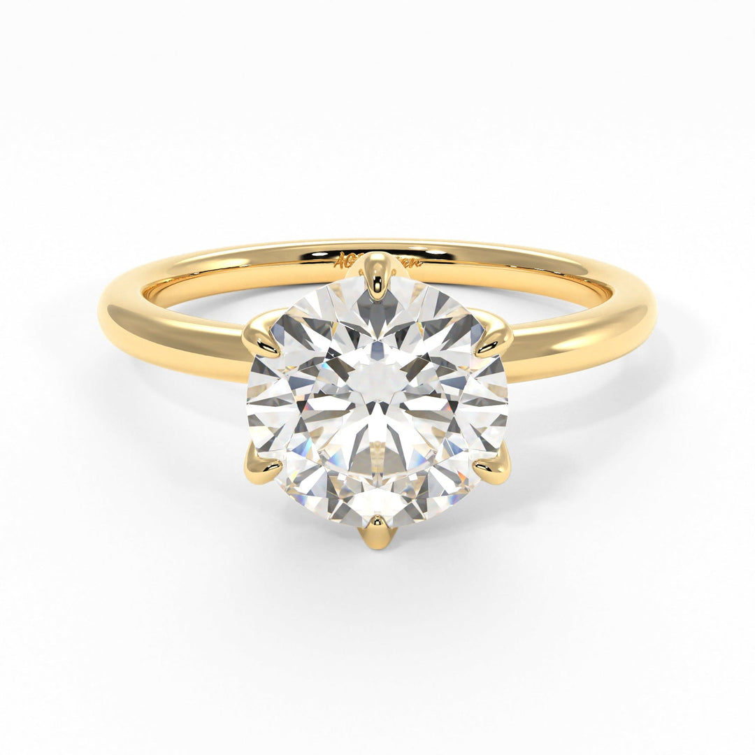 AGI Design Alyssa Round Lab Created Diamond Engagement Ring