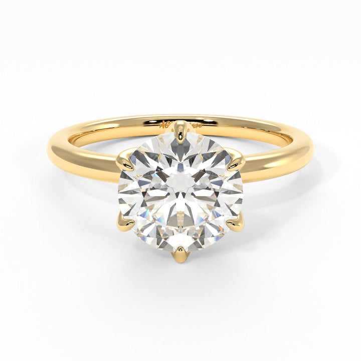 AGI Design Alyssa Round Lab Created Diamond Engagement Ring