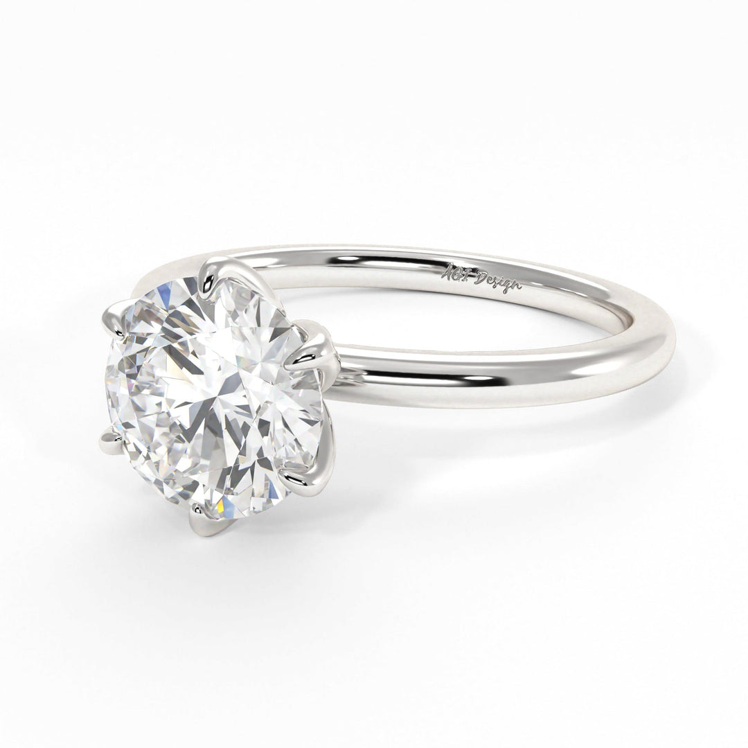 AGI Design Alyssa Round Lab Created Diamond Engagement Ring
