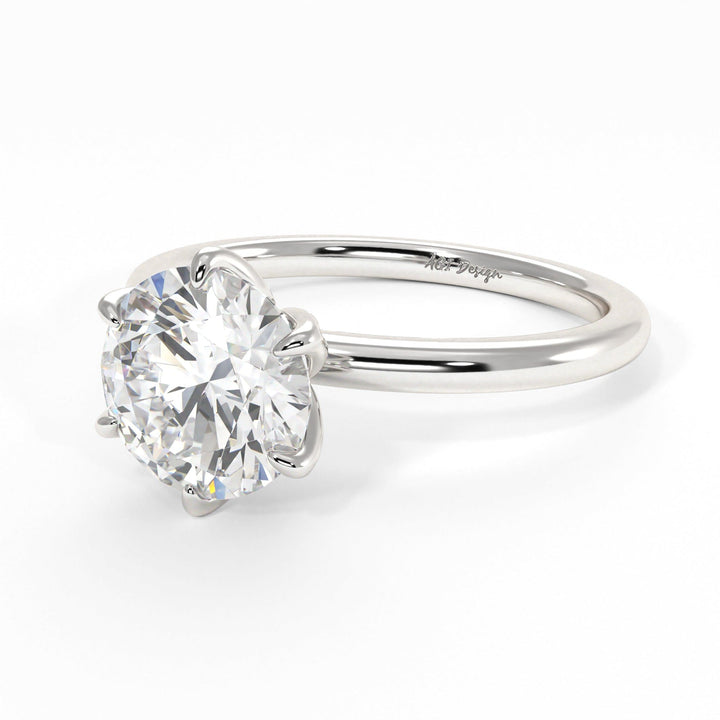 AGI Design Alyssa Round Lab Created Diamond Engagement Ring