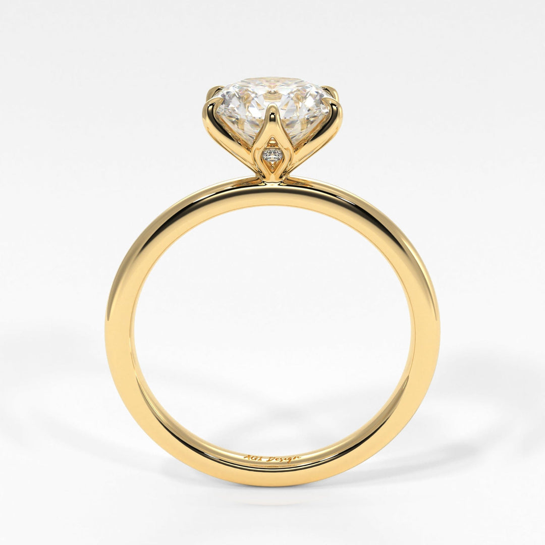 AGI Design Alyssa Round Lab Created Diamond Engagement Ring