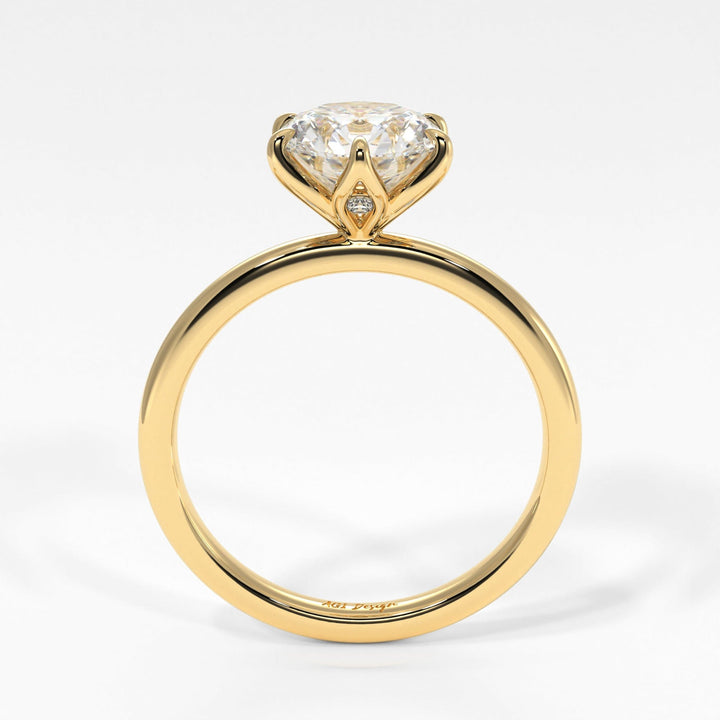 AGI Design Alyssa Round Lab Created Diamond Engagement Ring