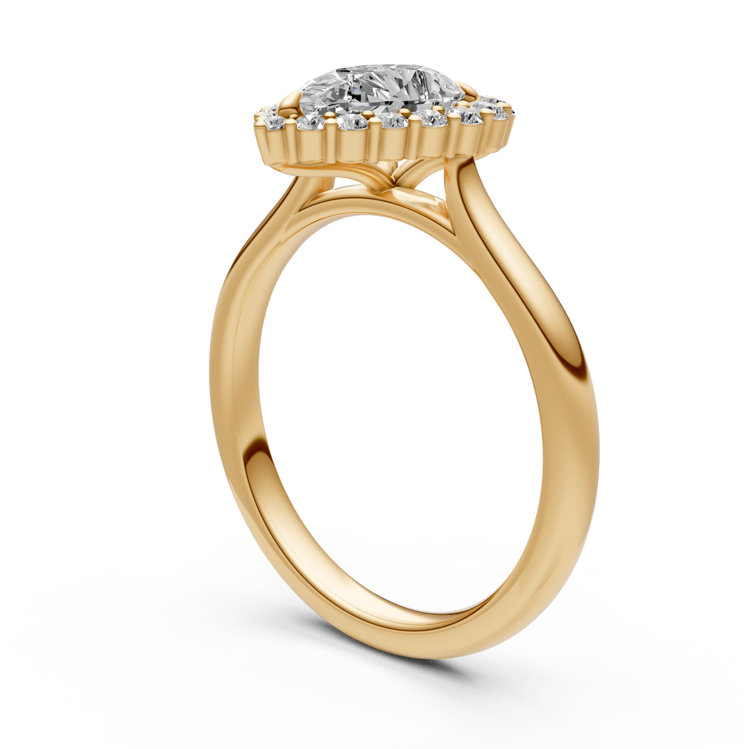 AGI Design Andrea Pear Lab Created Diamond Engagement Ring