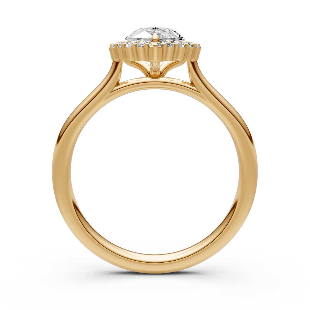 AGI Design Andrea Pear Lab Created Diamond Engagement Ring
