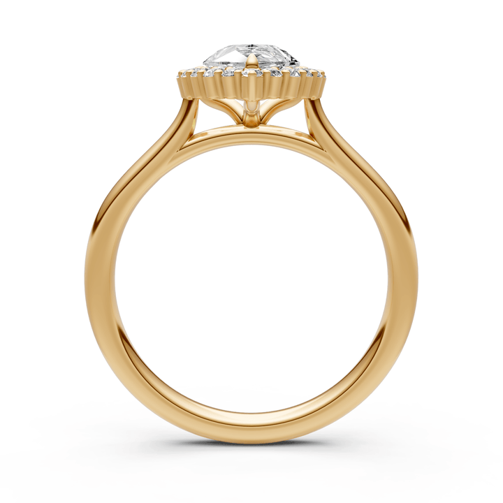 AGI Design Andrea Pear Lab Created Diamond Engagement Ring