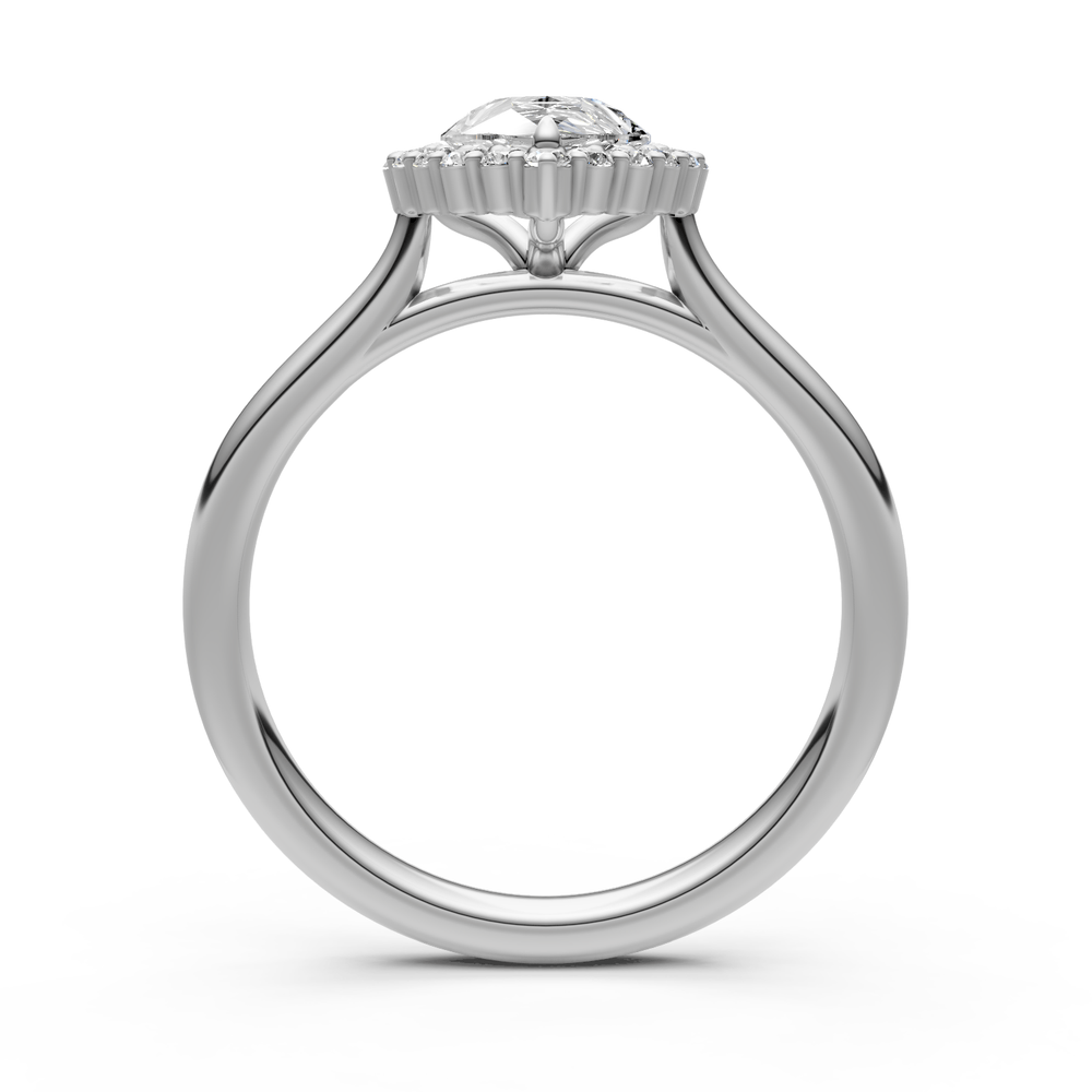 AGI Design Andrea Pear Lab Created Diamond Engagement Ring