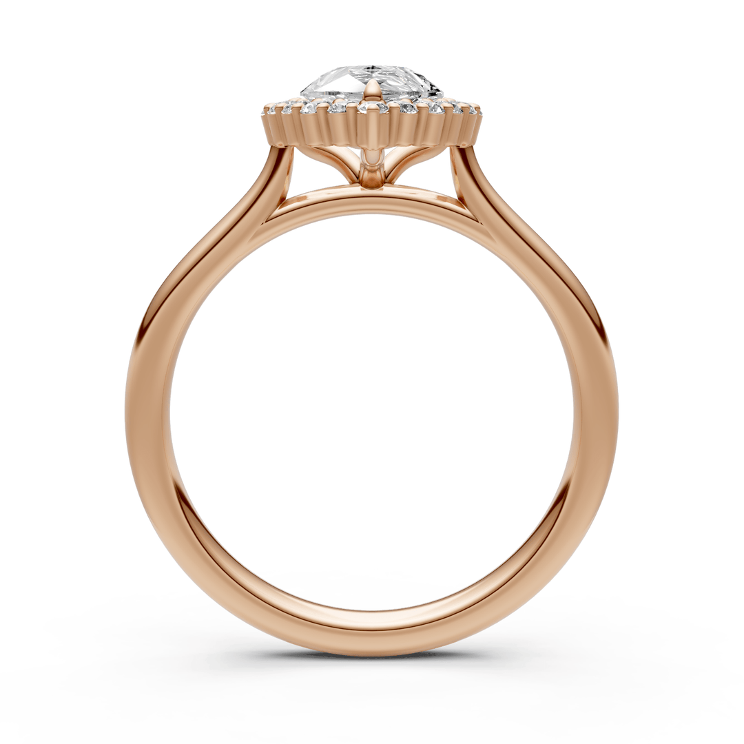 AGI Design Andrea Pear Lab Created Diamond Engagement Ring